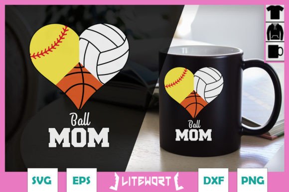 Ball Mom SVG: Sports Graphics for Crafts