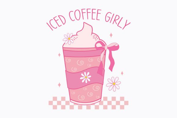 Coquette Iced Coffee Graphics for Crafts
