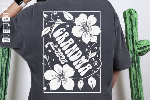 Floral Grandma SVG: Graphics for Crafts & Branding