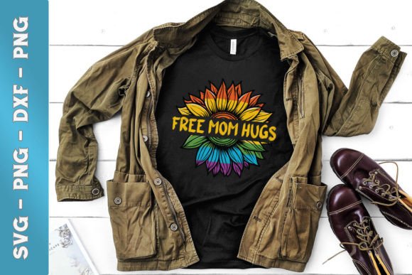 Free Mom Hugs LGBT SVG: Graphics for Crafts