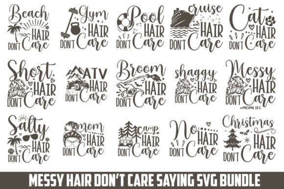 Hair Don't Care Design SVG Bundle