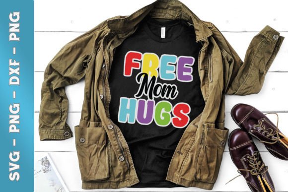 Mom Hugs LGBT SVG: Graphics for Crafts & Sales