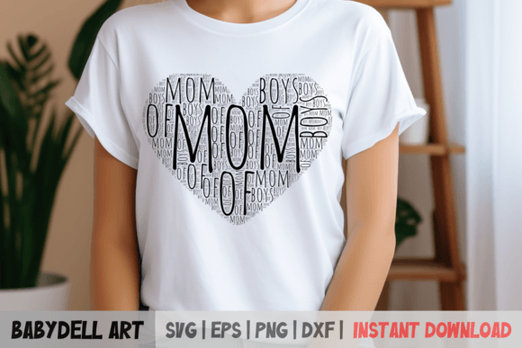 Mom of Boys SVG: Graphics for Crafts & Brands
